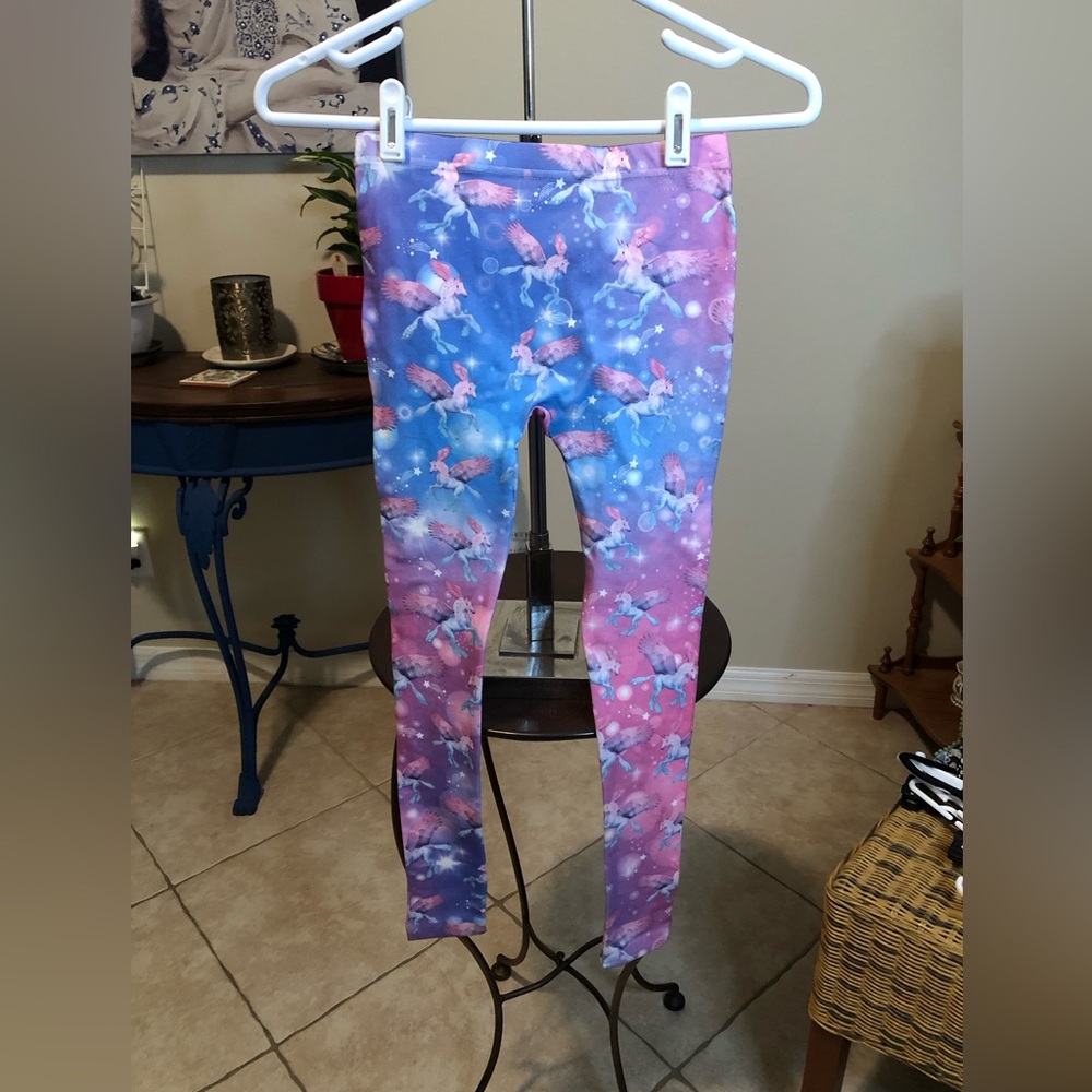 NWT Elli by Capellia Girl’s  Unicorn Seamless Leggings / Pants M / L = 12 / 14